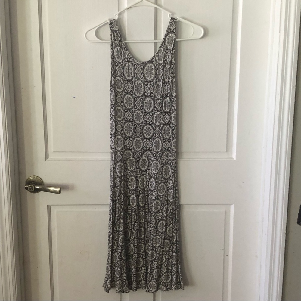 Drop waist maxi dress low back